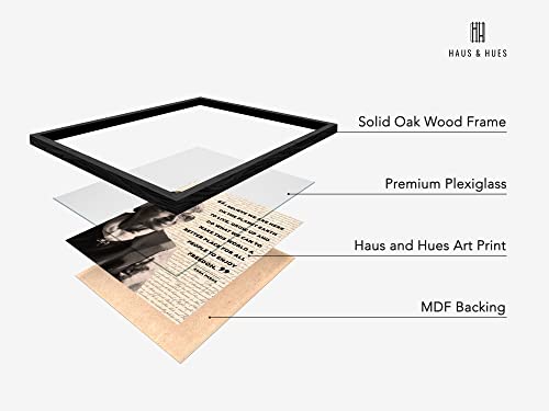 African American Art Black History Posters for Classroom - by Haus and Hues | Black History Month Decorations & African American Posters for Classroom | Black History Quotes Framed Black - 8x10