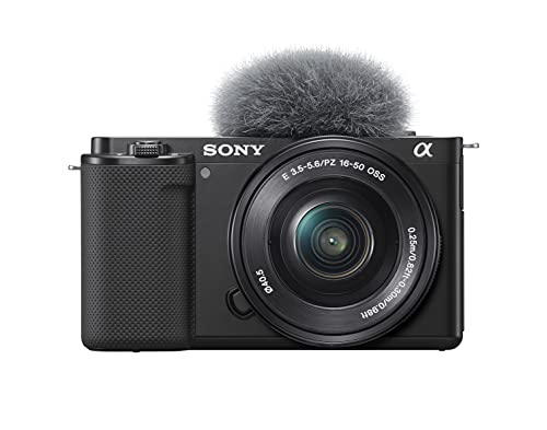 Sony Alpha ZV-E10 - APS-C Interchangeable Lens Mirrorless Vlog Camera Kit - White