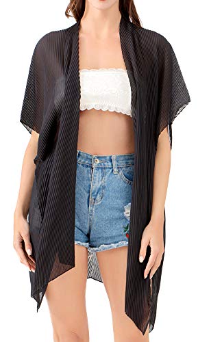 Belle Dame Women’s Sheer Chiffon Draped Kimono Loose Cardigan