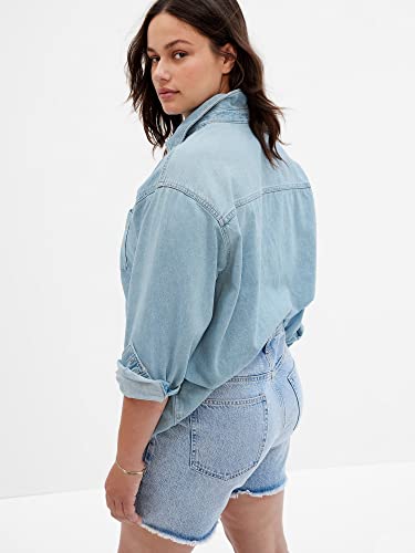 Gap Women's Big Shirt, Light Wash, X-Large