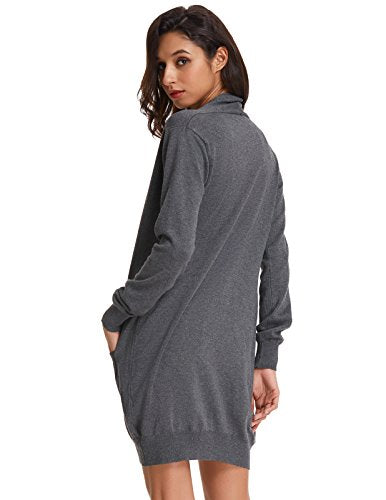 GRACE KARIN Women's Cardigan Sweater Color Block Long Sleeve Casual Long Sleeve Argyle Black S