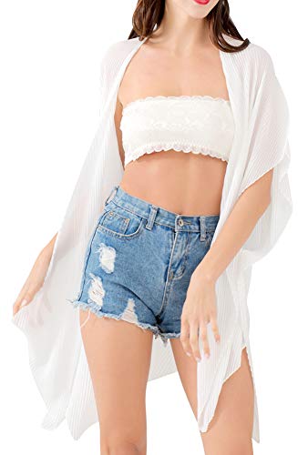 Belle Dame Women’s Sheer Chiffon Draped Kimono Loose Cardigan