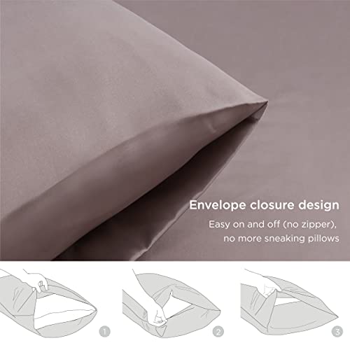Bedsure Satin Pillow Cases 2 Pack Queen -