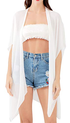 Belle Dame Women’s Sheer Chiffon Draped Kimono Loose Cardigan