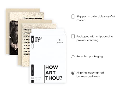 African American Art Black History Posters for Classroom - by Haus and Hues | Black History Month Decorations & African American Posters for Classroom | Black History Quotes Framed Black - 8x10