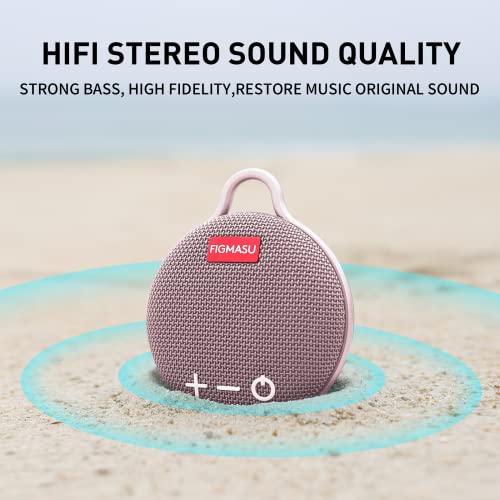 Speakers Bluetooth Wireless, Portable Speaker IPX7 Waterproof with 24H Playtime, 360° Surround Sound, Stereo Bass (Pink)