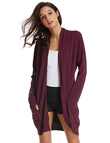 GRACE KARIN Women's Cardigan Sweater Color Block Long Sleeve Casual Long Sleeve Argyle Black S