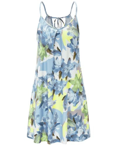 ULTRANICE Women's Summer Casual Spaghetti Straps Floral Swing Beach Dresses Mini Sun Dress