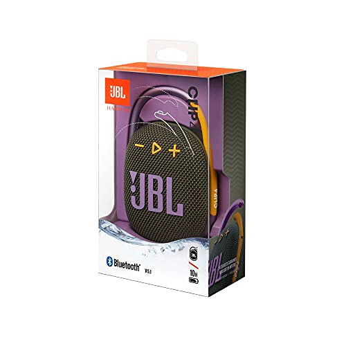 JBL Clip 4 - Portable Mini Bluetooth Speaker, Big Audio and Punchy bass, Integrated Carabiner, IP67 Waterproof and dustproof, 10 Hours of Playtime, Speaker for Home, Outdoor and Travel - (Blue)