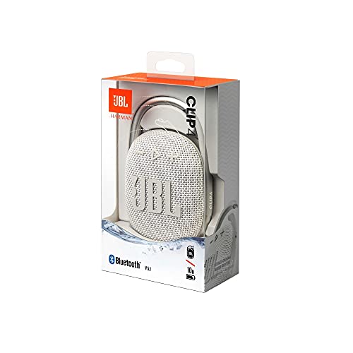 JBL Clip 4 - Portable Mini Bluetooth Speaker, Big Audio and Punchy bass, Integrated Carabiner, IP67 Waterproof and dustproof, 10 Hours of Playtime, Speaker for Home, Outdoor and Travel - (Blue)