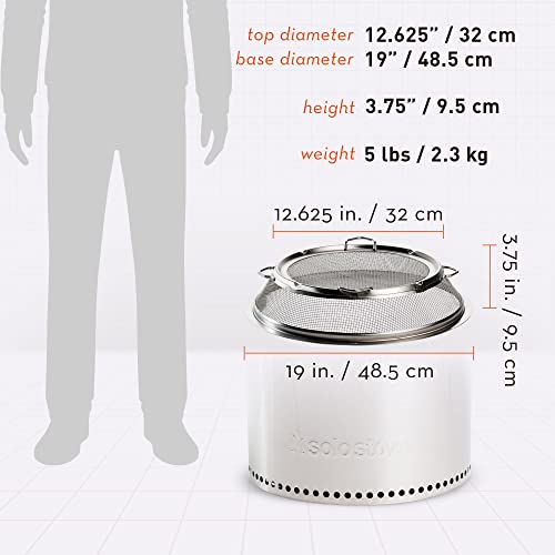 Solo Stove Ranger Shield Stainless Steel Fire Pit Spark Protector Screen Mesh Protective Spark Screen for Backyard and Outdoor Fire Pits Stops Hot Embers