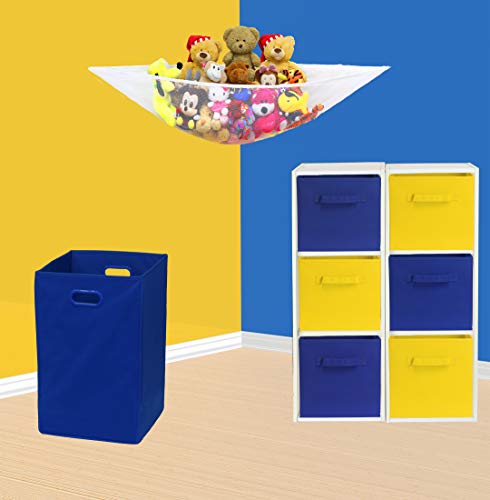 SimpleHouseware Storage Bin Cube Foldable Organizer, Grey - Pack of 6