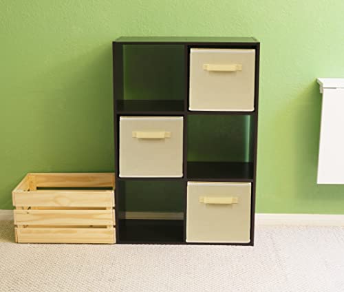 SimpleHouseware Storage Bin Cube Foldable Organizer, Grey - Pack of 6