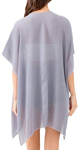 Belle Dame Women’s Sheer Chiffon Draped Kimono Loose Cardigan
