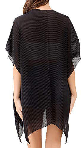 Belle Dame Women’s Sheer Chiffon Draped Kimono Loose Cardigan