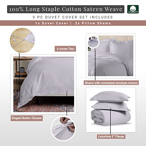 Pizuna 400 Thread Count Cotton Full-Size-Bed-Sheets-Set,