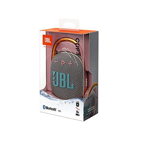 JBL Clip 4 - Portable Mini Bluetooth Speaker, Big Audio and Punchy bass, Integrated Carabiner, IP67 Waterproof and dustproof, 10 Hours of Playtime, Speaker for Home, Outdoor and Travel - (Blue)
