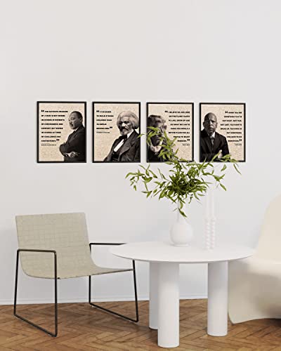 African American Art Black History Posters for Classroom - by Haus and Hues | Black History Month Decorations & African American Posters for Classroom | Black History Quotes Framed Black - 8x10