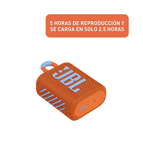 JBL Go 3: Portable Speaker with Bluetooth, Built-in Battery, Waterproof and Dustproof Feature Black