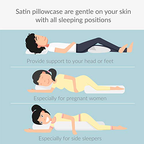 Bedsure Satin Pillow Cases 2 Pack Queen -