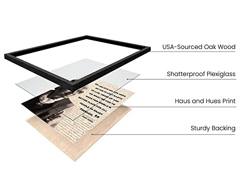 African American Art Black History Posters for Classroom - by Haus and Hues | Black History Month Decorations & African American Posters for Classroom | Black History Quotes Framed Black - 8x10