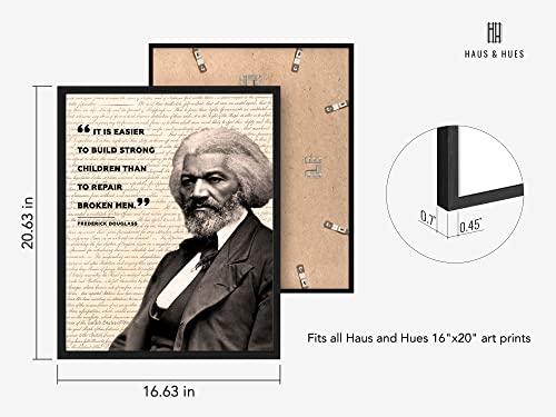African American Art Black History Posters for Classroom - by Haus and Hues | Black History Month Decorations & African American Posters for Classroom | Black History Quotes Framed Black - 8x10