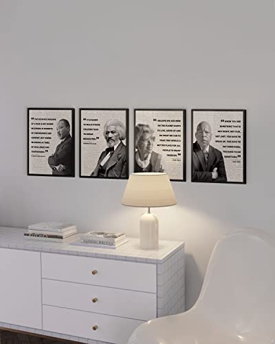 African American Art Black History Posters for Classroom - by Haus and Hues | Black History Month Decorations & African American Posters for Classroom | Black History Quotes Framed Black - 8x10