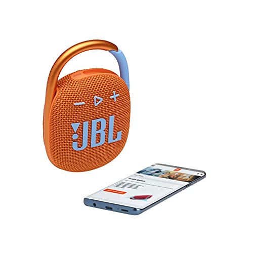JBL Clip 4 - Portable Mini Bluetooth Speaker, Big Audio and Punchy bass, Integrated Carabiner, IP67 Waterproof and dustproof, 10 Hours of Playtime, Speaker for Home, Outdoor and Travel - (Blue)