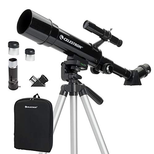 Celestron - 70mm Travel Scope - Portable Refractor Telescope - Fully-Coated Glass Optics - Ideal Telescope for Beginners - BONUS Astronomy Software Package