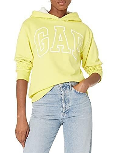 GAP womens Logo Sherpa Lined Hood Sweatshirt, Holiday Green, XX-Small US