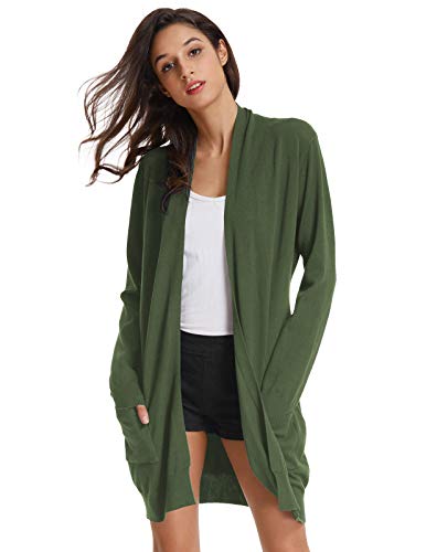 GRACE KARIN Women's Cardigan Sweater Color Block Long Sleeve Casual Long Sleeve Argyle Black S