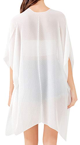 Belle Dame Women’s Sheer Chiffon Draped Kimono Loose Cardigan