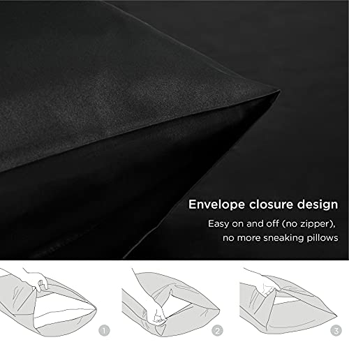 Bedsure Satin Pillow Cases 2 Pack Queen -