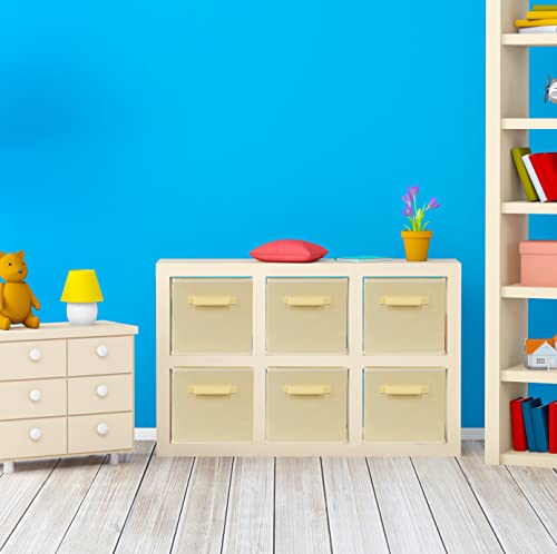 SimpleHouseware Storage Bin Cube Foldable Organizer, Grey - Pack of 6