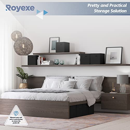 Storage Cubes - 11 Inch Cube Storage Bins (Set of 8). Fabric Cubby Organizer Baskets with Dual Handles | Foldable Closet Shelf Organization Boxes (White)