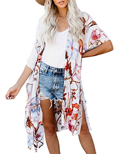 Bsubseach Pom Pom Kimono Cover Up for Bathing Suit Women Half Sleeve Cardigan Summer Bikini Beachwear Black