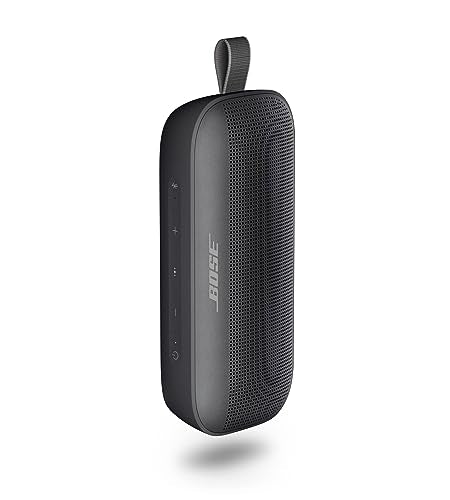 Bose SoundLink Flex Bluetooth Speaker, Portable Speaker with Microphone, Wireless Waterproof Speaker for Travel, Outdoor and Pool Use, Black