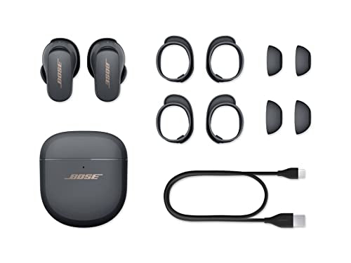 Bose QuietComfort Earbuds II, Wireless, Bluetooth, Proprietary Active Noise Cancelling Technology In-Ear Headphones with Personalized Noise Cancellation & Sound, Triple Black