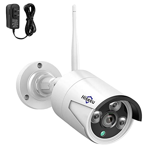 Hiseeu 2K Outdoor Security Camera bullet,2-Way Audio, 3MP Surveillance IP Cameras,IP66 Waterproof, Remote Viewing,Motion Detection,Night Vision,Cloud&SD Storage,Compatible with Hiseeu Wireless Systems