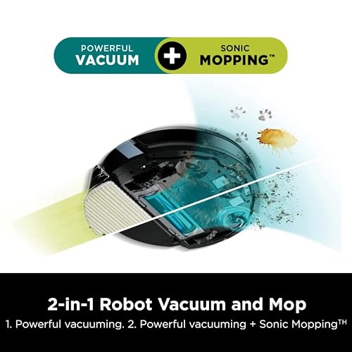 Shark AI Ultra 2-in-1 Robot Vacuum & Mop with Sonic Mopping, Matrix Clean, Home Mapping, HEPA Bagless Self Empty Base and 2 Microfiber Mopping Pads