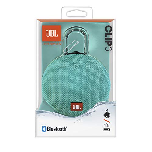 JBL Clip 3 Portable Waterproof Wireless Bluetooth Speaker with up to 10 Hours of Battery Life - Black