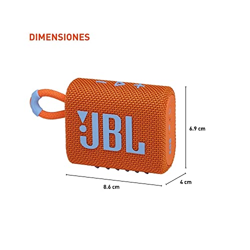 JBL Go 3: Portable Speaker with Bluetooth, Built-in Battery, Waterproof and Dustproof Feature Black