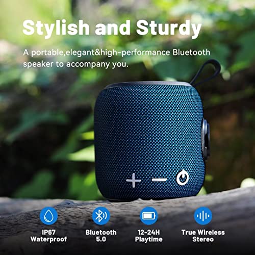 Sanag Portable Bluetooth Speaker, Bluetooth 5.0 Dual Pairing Loud Wireless Mini Speaker, 360 HD Surround Sound & Rich Stereo Bass,24H Playtime, IPX67 Waterproof for Travel, Outdoors, Home and Party