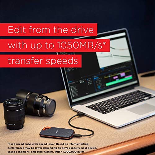 SanDisk 2TB Extreme PRO Portable SSD - Up to 2000MB/s - USB-C, USB 3.2 Gen 2x2 - External Solid State Drive - SDSSDE81-2T00-G25