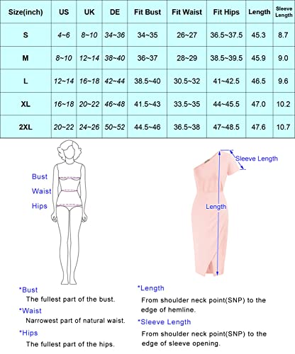 GRACE KARIN One Shoulder Homecoming Dress Graduation Dress Blue Green S