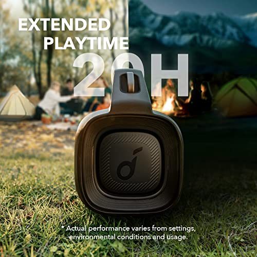 Soundcore Anker Motion Boom Plus IP67 Waterproof Bluetooth Speaker, 80W Stereo Sound, Custom EQ & BassUp, USB-C, Bluetooth, Built-in Power Bank, Outdoor Speaker for Camping, Pool, Beach, and Backyard