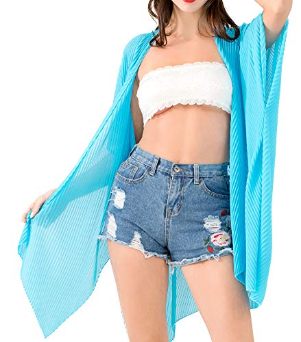 Belle Dame Women’s Sheer Chiffon Draped Kimono Loose Cardigan