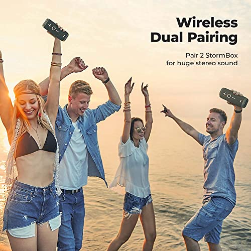 Tribit StormBox Bluetooth Speaker - 24W Portable Speaker, 360° Full Surround Sound, Enhanced Bass, Wireless Dual Pairing, IPX7 Waterproof, 20-Hour Playtime, 66ft Bluetooth Range Outdoor Speaker