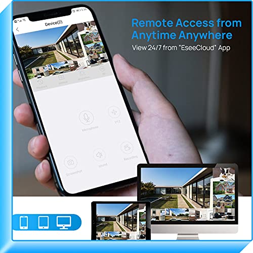 【5X Optical Zoom,2K】 Hiseeu Pan/Tilt/Zoom Security Camera,3 Megapixels Outdoor Wireless Surveillance Camera,Floodlights Full Color Night Vision,Two Way Audio,IP66 Waterproof, Motion Detection…