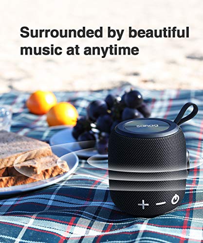 Sanag Portable Bluetooth Speaker, Bluetooth 5.0 Dual Pairing Loud Wireless Mini Speaker, 360 HD Surround Sound & Rich Stereo Bass,24H Playtime, IPX67 Waterproof for Travel, Outdoors, Home and Party